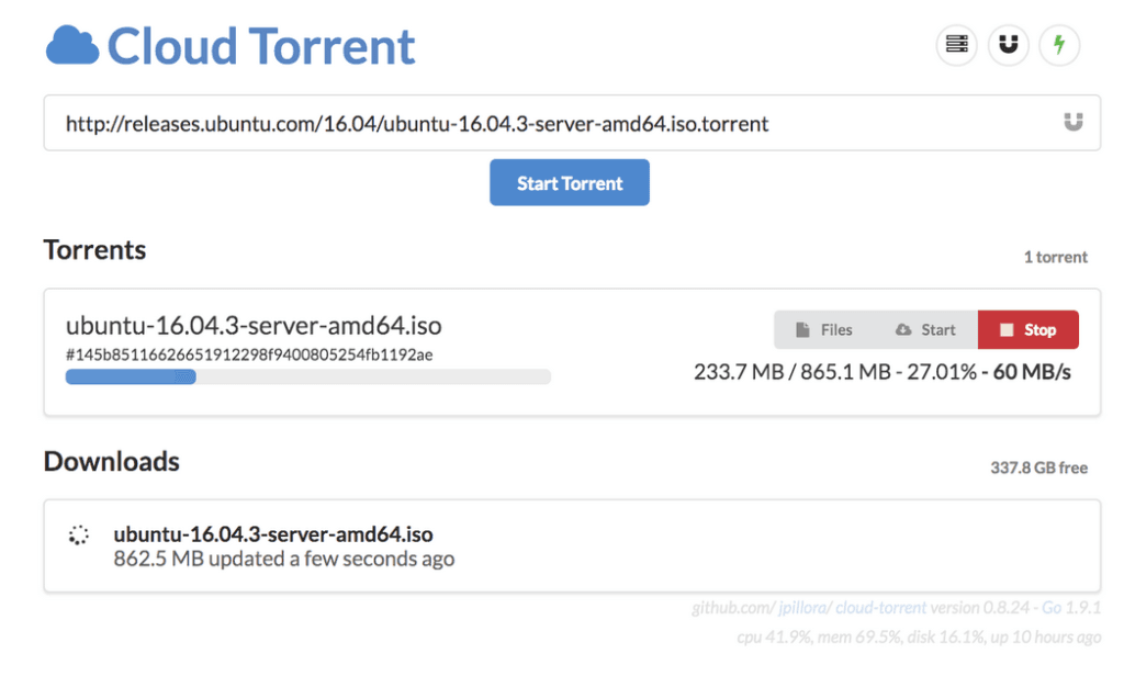 Cloud Torrent 下载 Ubuntu