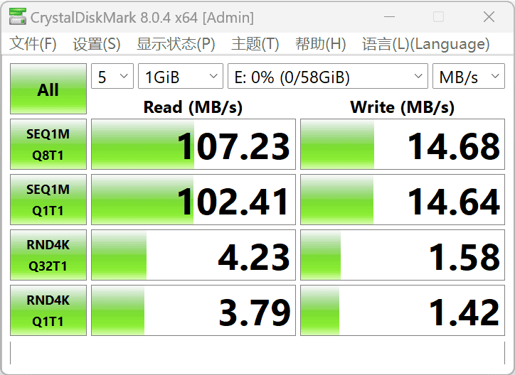 CrystalDiskMark测试图