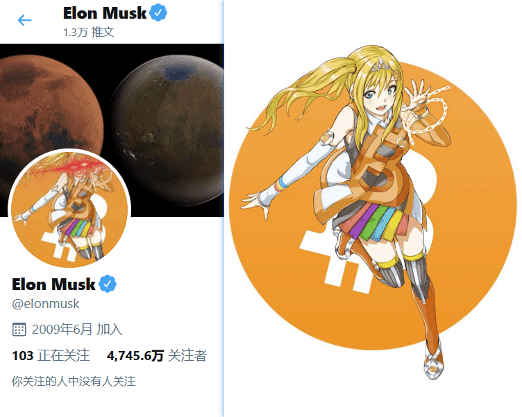 Elon Musk的新头像